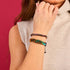 Serpentin | Arc-en-ciel Hématite x Licorne Argent | Bracelet Double Vague